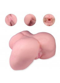 Реалистичный мастурбатор-полуторс с 2 рабочими отверстиями - S-HANDE - в Рыбинске купить с доставкой