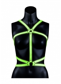 Портупея Body Harness с неоновым эффектом - размер L-XL - Shots Media BV - купить с доставкой в Рыбинске