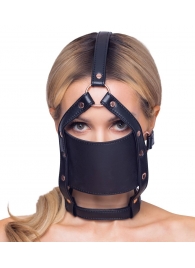 Черный намордник с кляпом-шаром Head Harness With A Gag - Orion - купить с доставкой в Рыбинске