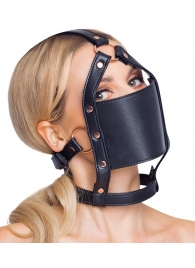 Черный намордник с кляпом-шаром Head Harness With A Gag - Orion - купить с доставкой в Рыбинске