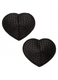 Черные пэстисы в форме сердечек Heart Pasties - California Exotic Novelties - купить с доставкой в Рыбинске