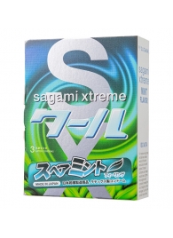 Презервативы Sagami Xtreme Mint с ароматом мяты - 3 шт. - Sagami - купить с доставкой в Рыбинске