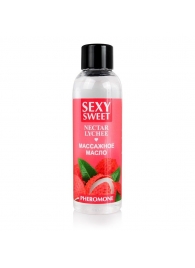 Массажное масло Sexy Sweet Nectar Lychee с феромонами и ароматом личи - 75 мл. - Биоритм - купить с доставкой в Рыбинске