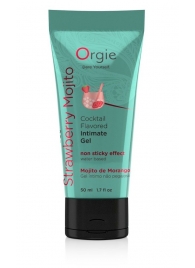 Съедобный интимный гель Orgie Lube Tube Cocktail Strawberry Mojito - 50 мл. - ORGIE - купить с доставкой в Рыбинске