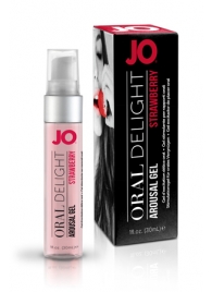 Клубничный лубрикант для оральных ласк Oral Delight Strawberry Sensation - 30 мл. - System JO - купить с доставкой в Рыбинске