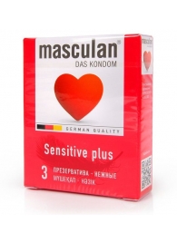 Презервативы Masculan Sensitive plus - 3 шт. - Masculan - купить с доставкой в Рыбинске