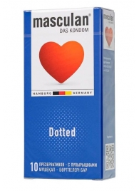 Презервативы с пупырышками Masculan Dotted - 10 шт. - Masculan - купить с доставкой в Рыбинске