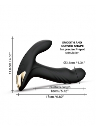 Черный вибромассажер простаты Multi P-Joy с 3 моторами - Dorcel - в Рыбинске купить с доставкой