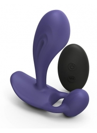 Темно-синий вибромассажер Witty P G Vibrator with Remote Control - Love to Love - в Рыбинске купить с доставкой