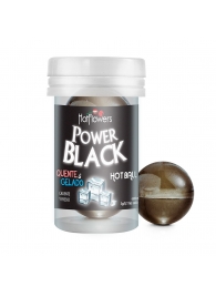 Интимный гель Power Black Hot Ball с охлаждающе-разогревающим эффектом (2 шарика по 3 гр.) - HotFlowers - купить с доставкой в Рыбинске