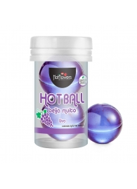 Лубрикант на масляной основе Hot Ball Beija Muito с ароматом винограда (2 шарика по 3 гр.) - HotFlowers - купить с доставкой в Рыбинске