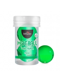 Лубрикант на масляной основе Hot Ball Beija Muito с ароматом мяты (2 шарика по 3 гр.) - HotFlowers - купить с доставкой в Рыбинске