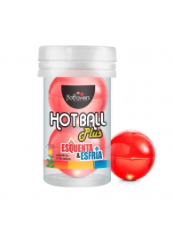 Лубрикант на масляной основе Hot Ball Plus с охлаждающе-разогревающим эффектом (2 шарика по 3 гр.) - HotFlowers - купить с доставкой в Рыбинске