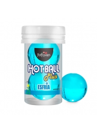 Лубрикант на масляной основе Hot Ball Plus с охлаждающим эффектом (2 шарика по 3 гр.) - HotFlowers - купить с доставкой в Рыбинске