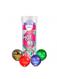 Ароматизированный лубрикант Hot Ball Mix на масляной основе (4 шарика по 3 гр.) - HotFlowers - купить с доставкой в Рыбинске