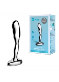 Стальной стимулятор простаты Stainless Steel Prostate Plug - 11,5 см. - b-Vibe - в Рыбинске купить с доставкой