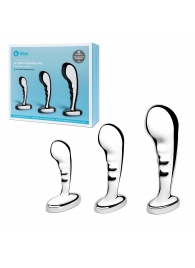 Набор из 3 стальных стимуляторов простаты Stainless Steel P-spot Training Set - b-Vibe - в Рыбинске купить с доставкой