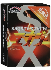 Презервативы Sagami Xtreme ENERGY с ароматом энергетика - 3 шт. - Sagami - купить с доставкой в Рыбинске