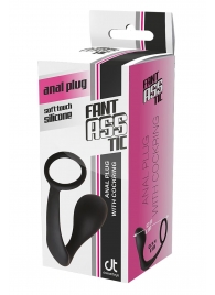 Черное эрекционное кольцо с анальной пробкой Anal Plug With Cockring - Dream Toys - в Рыбинске купить с доставкой