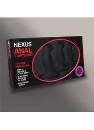 Набор из 3 массажеров простаты чёрного цвета NEXUS ANAL STARTER KIT - Nexus Range - в Рыбинске купить с доставкой