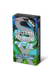 Презервативы Sagami Xtreme Mint с ароматом мяты - 10 шт. - Sagami - купить с доставкой в Рыбинске