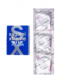 Розовые презервативы Sagami Xtreme FEEL FIT 3D - 3 шт. - Sagami - купить с доставкой в Рыбинске