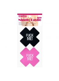 Набор из 2 пар пэстисов Cross Pattern Nipple Pasties - Lovetoy - купить с доставкой в Рыбинске