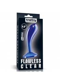 Синяя анальная втулка Flawless Clear Prostate Plug 6.0 - 15 см. - Lovetoy - в Рыбинске купить с доставкой