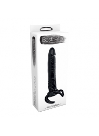 Чёрная насадка-фаллос для двойного проникновения INFLATABLE DILDO SLIM DONG  - 13,5 см. - Toyz4lovers - в Рыбинске купить с доставкой