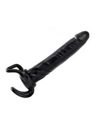 Чёрная насадка-фаллос для двойного проникновения INFLATABLE DILDO SLIM DONG  - 13,5 см. - Toyz4lovers - в Рыбинске купить с доставкой