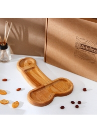 Деревянное блюдо для подачи в форме члена (32,5 х 20 х 1,7 см) - Сима-Ленд - купить с доставкой в Рыбинске