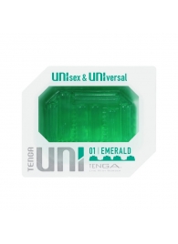 Зеленый мастурбатор-стимулятор Tenga Uni Emerald - Tenga - в Рыбинске купить с доставкой