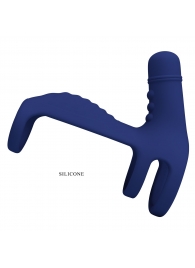 Синяя вибронасадка на пенис Vibrating Penis Sling - Baile - в Рыбинске купить с доставкой