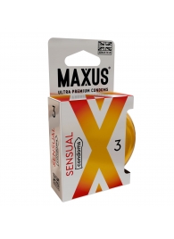 Презервативы анатомической формы Maxus Sensual - 3 шт. - Maxus - купить с доставкой в Рыбинске