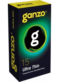 Прозрачные ультратонкие презервативы Ganzo Ultra thin - 15 шт. - Ganzo - купить с доставкой в Рыбинске