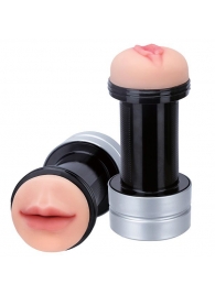 Двусторонний мастурбатор REALSTUFF 2 IN 1 HUMMER MOUTH   VAGINA - ротик и вагина - Dream Toys - в Рыбинске купить с доставкой