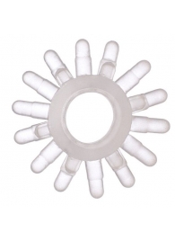 Прозрачное гелевое эрекционное кольцо с шипиками - Toyfa Basic - в Рыбинске купить с доставкой