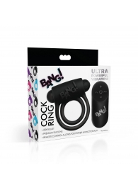 Черное эрекционное виброкольцо 28X Remote Control Vibrating Cock Ring   Bullet - XR Brands - в Рыбинске купить с доставкой