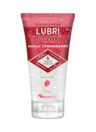 Интимный гель-смазка на водной основе Lubrimax Magic Strawberry - 75 мл. - ИнтелБИО - купить с доставкой в Рыбинске