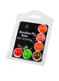 Набор из 6 шариков с ароматизированными массажными маслами Brazilian Balls - Secret Play - купить с доставкой в Рыбинске