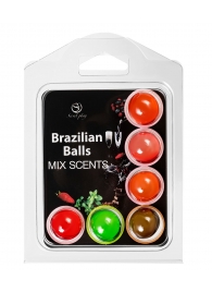 Набор из 6 шариков с ароматизированными массажными маслами Brazilian Balls - Secret Play - купить с доставкой в Рыбинске