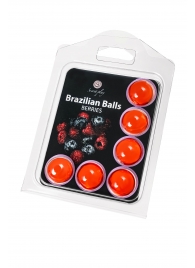 Набор из 6 шариков с массажным маслом Brazilian Balls с ароматом ягод - Secret Play - купить с доставкой в Рыбинске