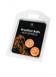 Набор из 2 шариков с массажным маслом Brazilian Balls с разогревающим эффектом - Secret Play - купить с доставкой в Рыбинске