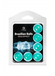 Набор из 6 шариков с массажным маслом Brazilian Balls с охлаждающим эффектом - Secret Play - купить с доставкой в Рыбинске