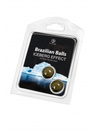 Набор из 2 шариков с массажным маслом Brazilian Balls с ледяным эффектом - Secret Play - купить с доставкой в Рыбинске