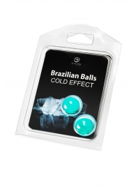 Набор из 2 шариков с массажным маслом Brazilian Balls с охлаждающим эффектом - Secret Play - купить с доставкой в Рыбинске