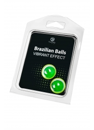 Набор из 2 шариков с массажным маслом Brazilian Balls с эффектом вибрации - Secret Play - купить с доставкой в Рыбинске