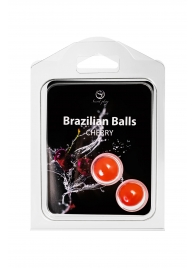 Набор из 2 шариков с массажным маслом Brazilian Balls с ароматом вишни - Secret Play - купить с доставкой в Рыбинске