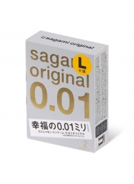 Презервативы Sagami Original 0.01 L-size увеличенного размера - 2 шт. - Sagami - купить с доставкой в Рыбинске