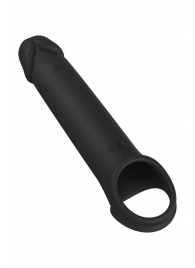 Черная насадка-удлинитель с вибрацией Vibrating Extender With Remote - Dream Toys - в Рыбинске купить с доставкой